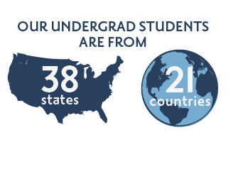 Our students are from 39 states, 22 countries.