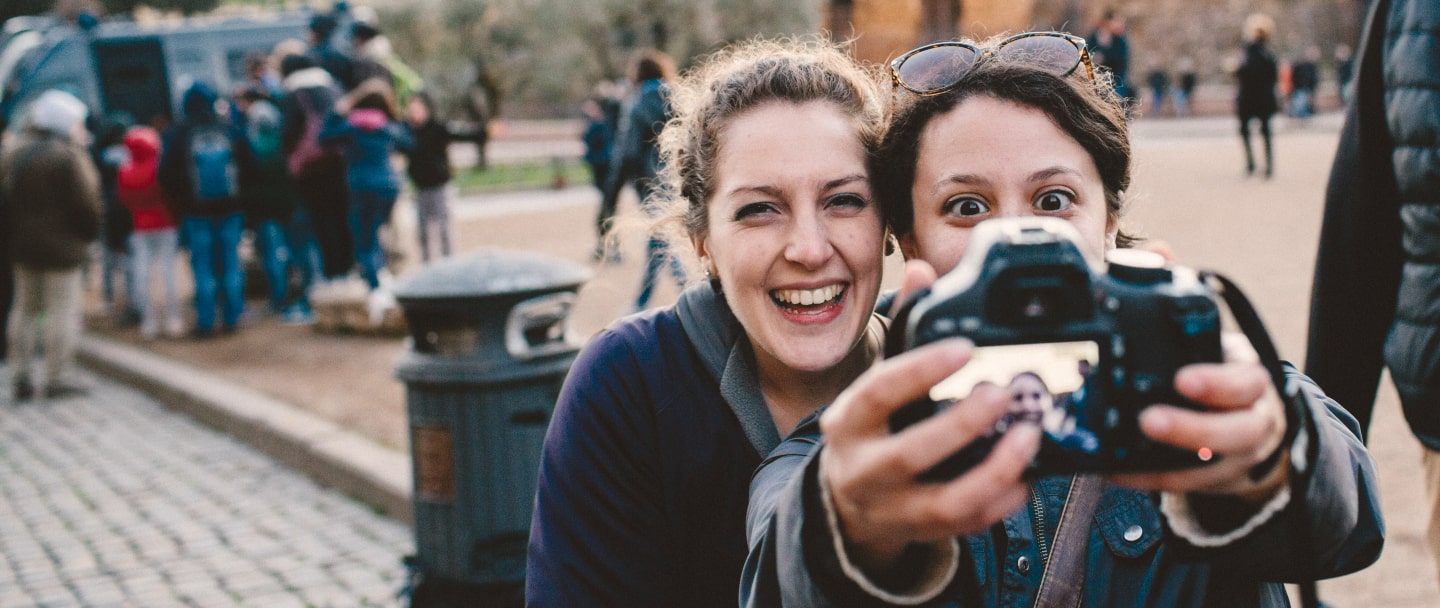 girls taking picture