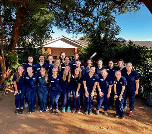 Messiah nursing students in Zambia