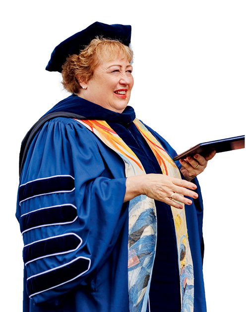Kim Phipps at undergraduate commencement 2024.