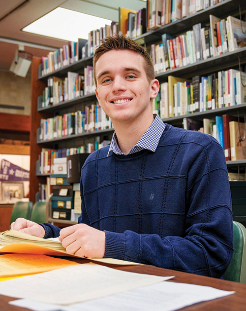 Kelan Amme at the library