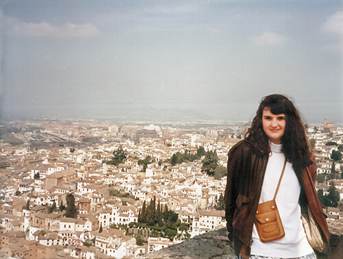 Nathan Simms' late mom in Spain