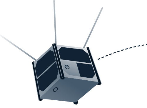 Illustration of satellite project