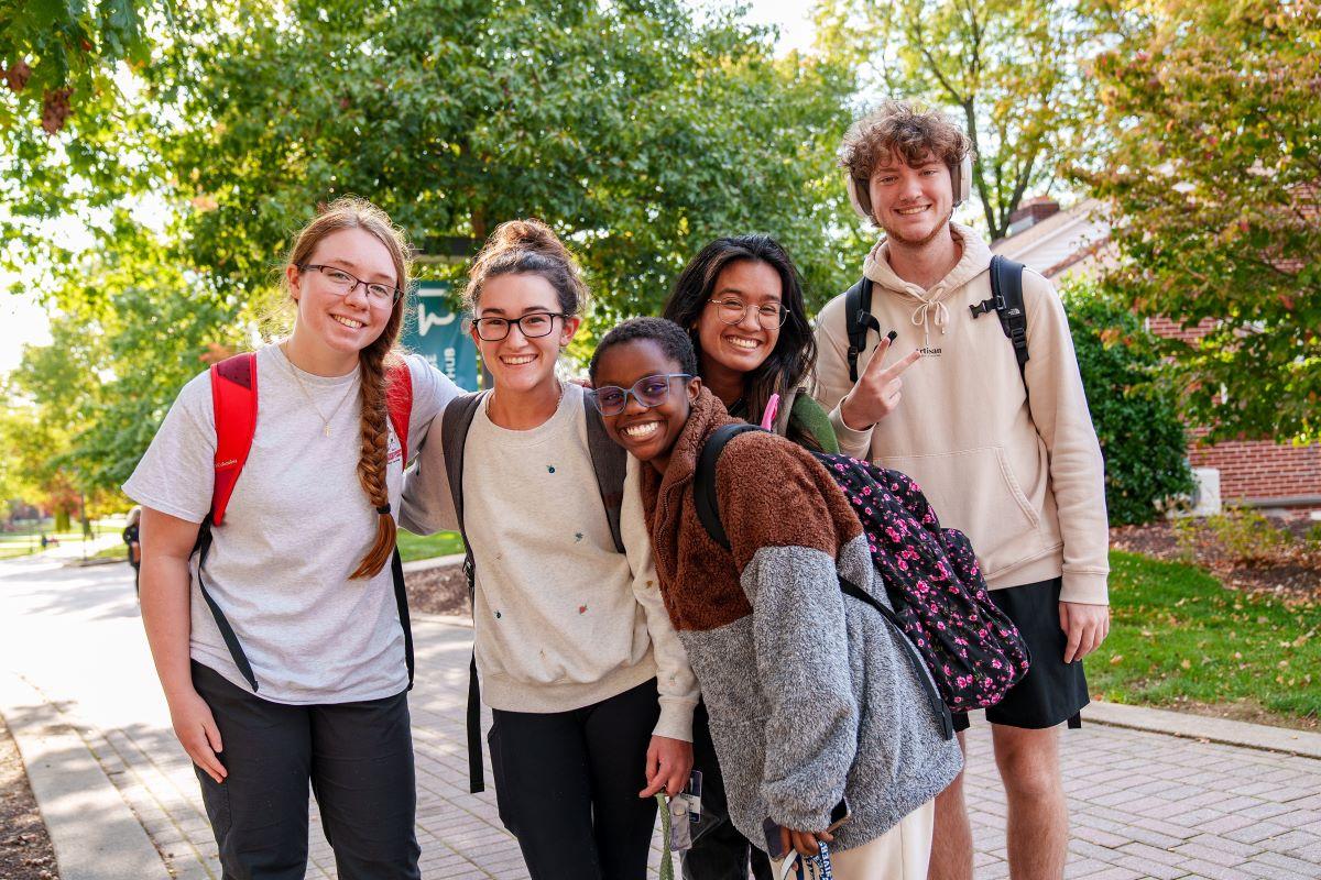 Group of smiling students