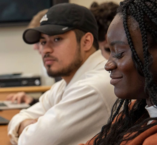 Students sitting in classroom