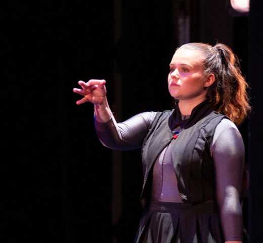 dancing on a stage