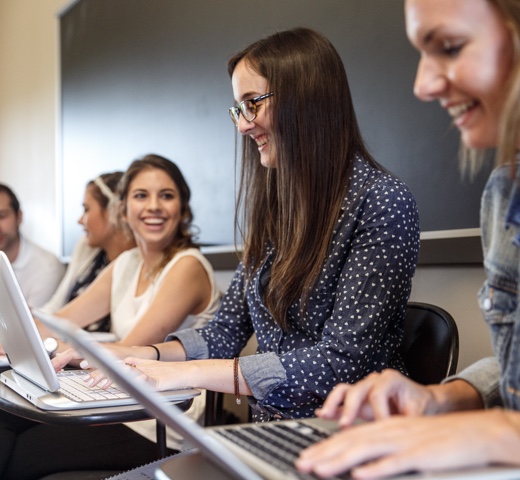 teaching youth with a microscope