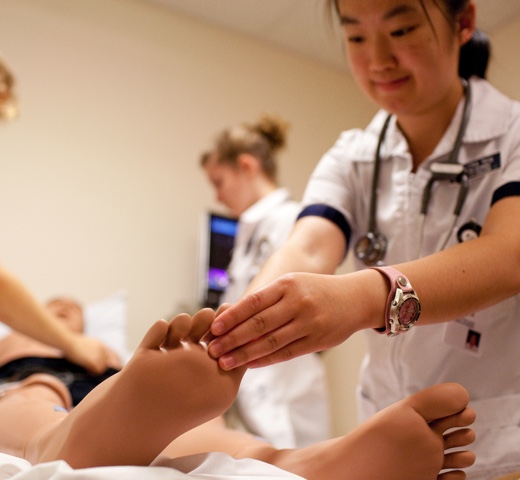 nursing students in a hospital 
